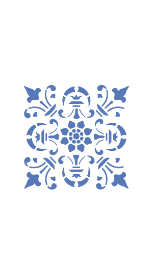 STENCIL 130X130MM 30001 - 1523 AZULEJO PORTUGUÊS 3
