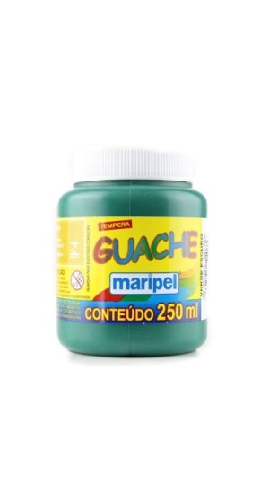 TINTA GUACHE VERDE ESCURO 250ML MARIPEL