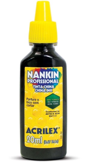 TINTA NANKIN PRETO ACRILEX