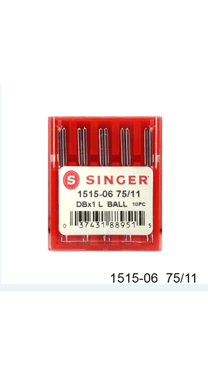 AGULHA DE MAQUINA SINGER PARA COSTURA 1515 Nº11 RETA CABO FINO ENV/10