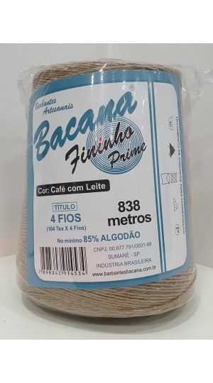 BARBANTE FININHO CAFÉ COM LEITE 4 FIOS 600G.