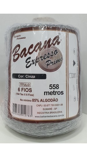 BARBANTE EXPRESSO CINZA 6 FIOS 600G.