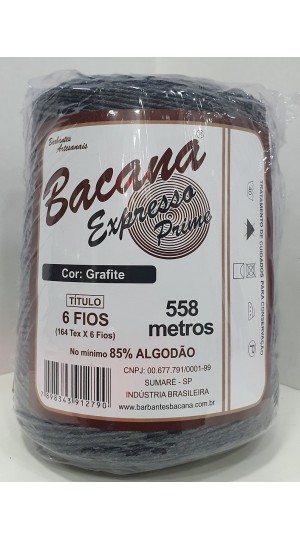 BARBANTE EXPRESSO GRAFITE 6 FIOS 600G.