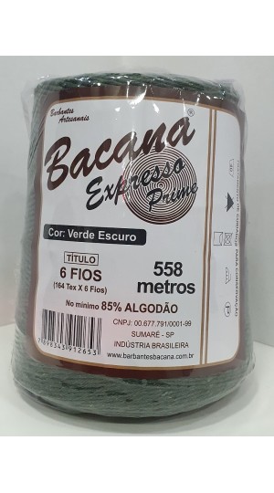 BARBANTE EXPRESSO VERDE ESCURO 6 FIOS 600G.