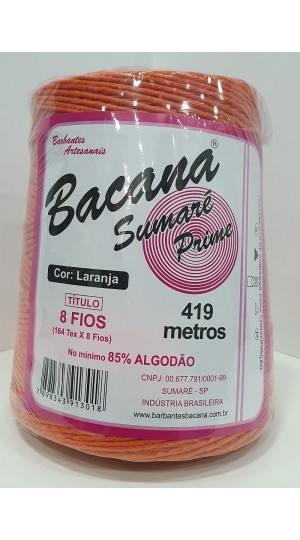 BARBANTE SUMARÉ LARANJA 8 FIOS 600G.