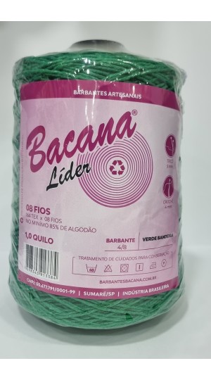 BARBANTE LIDER VERDE BANDEIRA 8 FIOS 1,0KG.