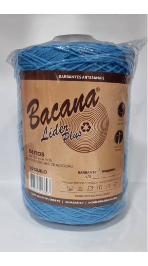 BARBANTE LIDER PLUS TURQUESA 6 FIOS 1,0KG.