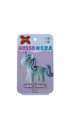 MASSA DE EVA BLISTER POTE C/4 CORES 28GR. UNICÓRNIO MAKE MAIS