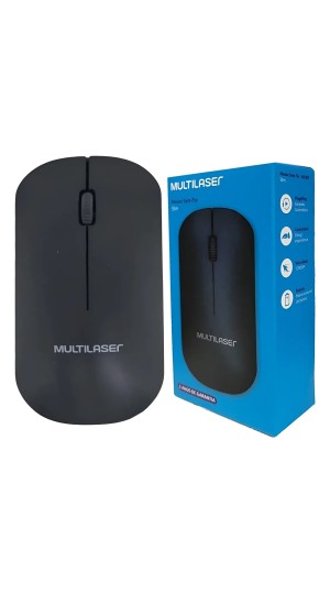 MOUSE SEM FIO MS100 USB 1200DPI 3 BOT PRETO MULTI